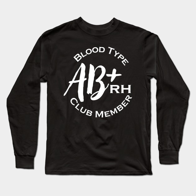 Blood type AB plus club member - Dark Long Sleeve T-Shirt by Czajnikolandia